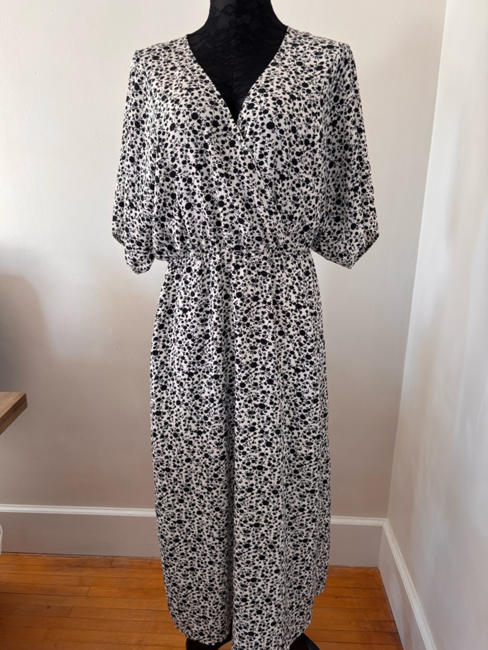 All In Favour black and white floral dress